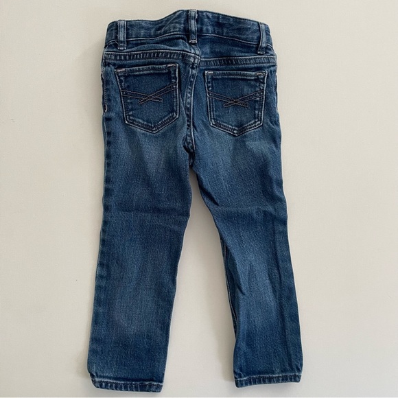 Gap Baby Girls Skinny Jeans Embroidered Hearts Size 2 - Picture 4 of 6